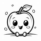 Premium AI Image  Simply Sweet Apples A Cute And Easy Black White sketch template