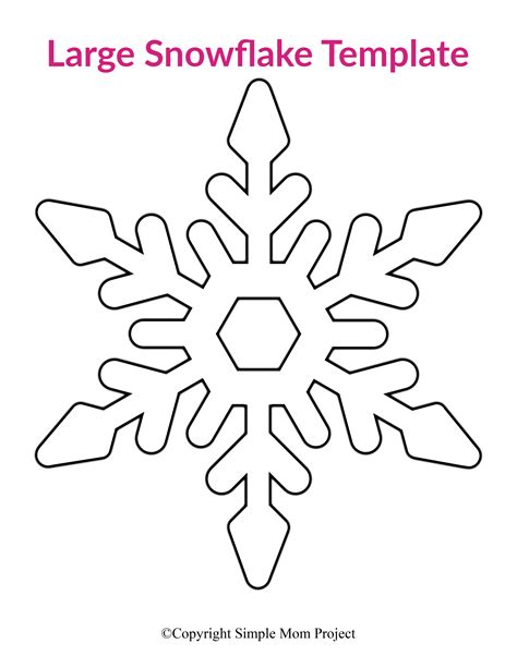 Free Printable Large Snowflake Templates - Simple Mom Project