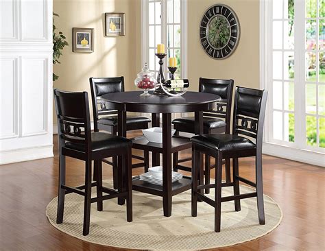 Gia Black Counter Height 5 Piece Dining Room Set | Gonzalez Furniture