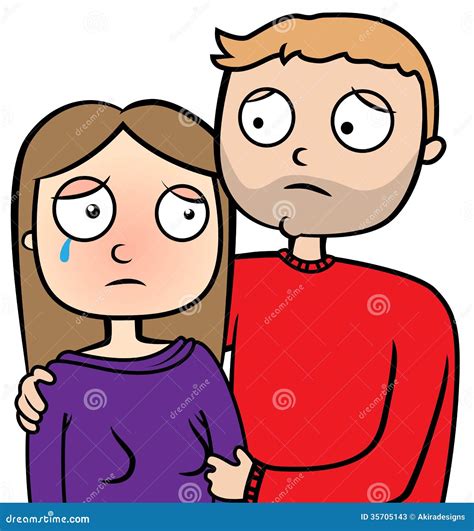 Sad couple cry stock vector. Illustration of cartoon - 35705143