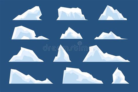 Melting Icebergs. Snow Arctic Bergs, Ice North Pole Cold Nature ...