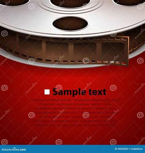 Film Tape on Red Background Stock Vector - Illustration of background ...