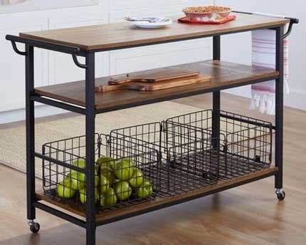 Industrial Wood and Metal Kitchen Cart... [5 Ways to Use It]