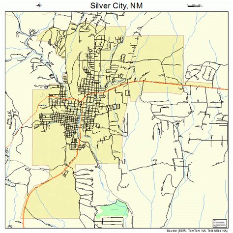 Silver City New Mexico Street Map 3573260