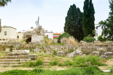 Premium Photo | Ruins of ancient kos town castle and hadji hasan mosque ...