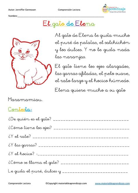 Comprensiónes de lectura para primaria | Lecturas comprensivas para primaria, Comprensión ...