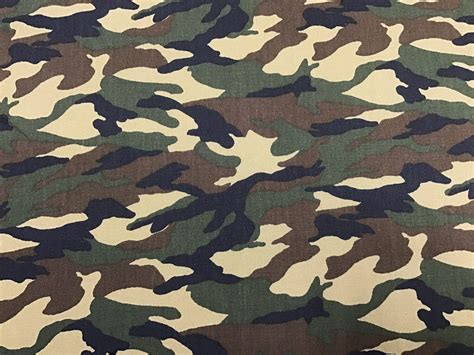 Camouflage Cotton Print Fabric Sold by the Yard | Etsy