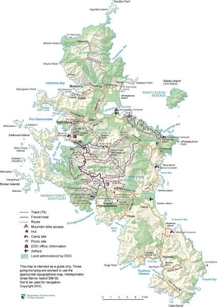 Great Barrier Island Map - Great Barrier Island • mappery