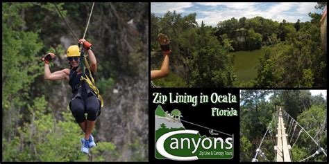 Zip Lining in Ocala - Canyons in Florida in the forest with enormous lakes