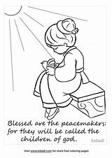 Free Blessed Are The Peacemakers Coloring Page  sketch template