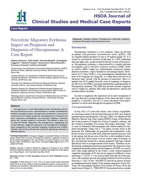 Necrolytic Migratory Erythema Impact on Prognosis and Diagnosis of ...