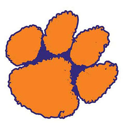 Clemson Tiger Paw Stencil - ClipArt Best