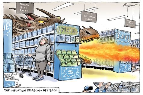 The inflation dragon | Australian Political Cartoon – Knight Cartoons