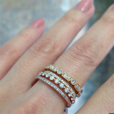 Stackable Wedding Bands Are One Of Our Favorite Jewelry Trends (PHOTOS) | HuffPost