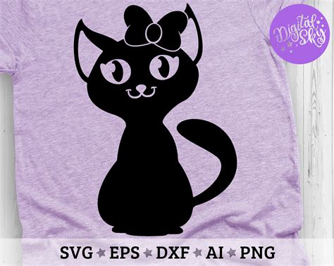 Cute Black Cat Svg Kawaii Cat Svg Halloween Cat Svg - Etsy