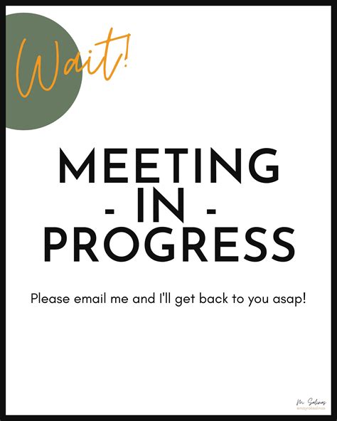 Meeting in Progress Printable - Etsy