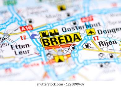 Breda Netherlands On Map Stock Photo 1223899489 | Shutterstock