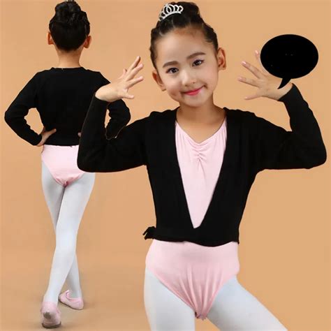 Kids Ballet Leotards High Waist Dance Clothes Children gymnastics leotard for girls long sleeve ...