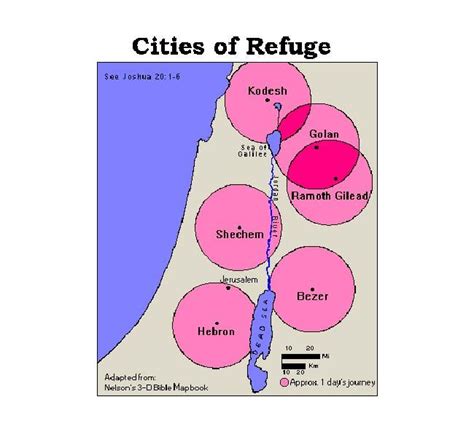 Cities Of Refuge Map | Map Of West