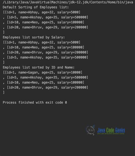 Comparator Java Example - Java Code Geeks