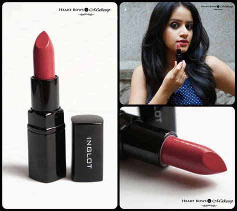 Inglot Matte Lipstick 425 Review & Swatches - Heart Bows & Makeup