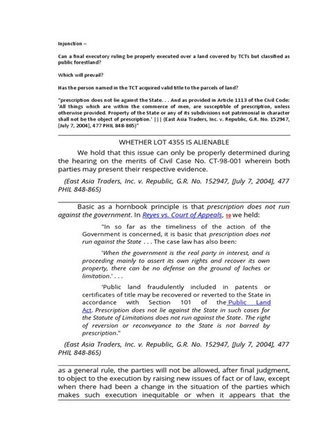 Injunction | PDF | Judgment (Law) | Burden Of Proof (Law)