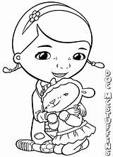 Doc McStuffins Smiling Coloring Page  Free Printable Pages sketch template