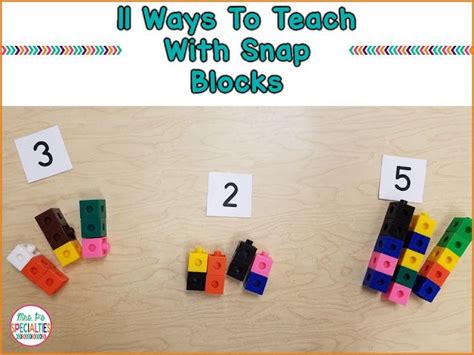 11 Ways To Use Snap Blocks To Teach | Teaching, Kindergarten learning ...