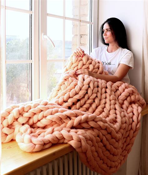 Chunky Knit Blanket Kit DIY Kits For Adults DIY Knit Blanket | Etsy