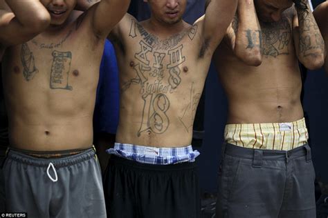 El Salvador's 18th Street gang members pose alongside their guns after ...