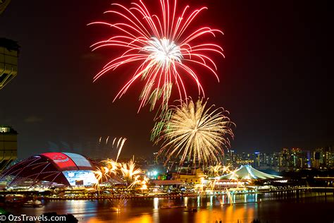 Singapore National Day Practice Fireworks - Oz's Travels