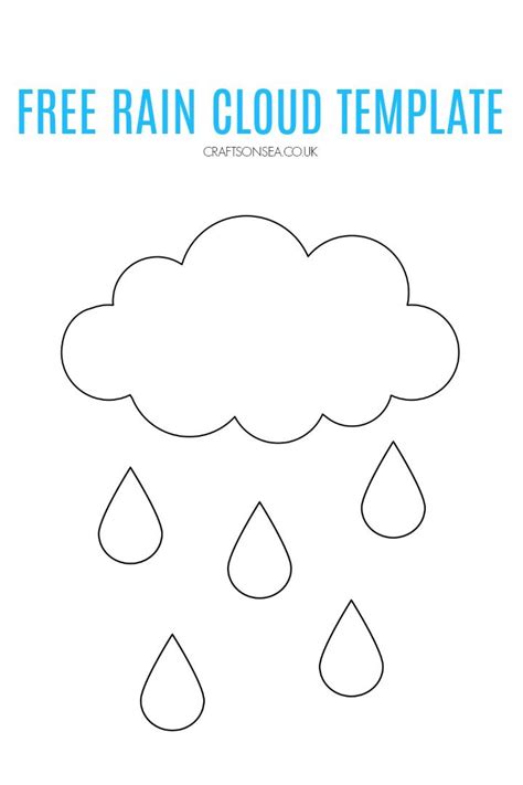 Free Rain Cloud Template (Printable PDF) | Cloud template, Weather ...