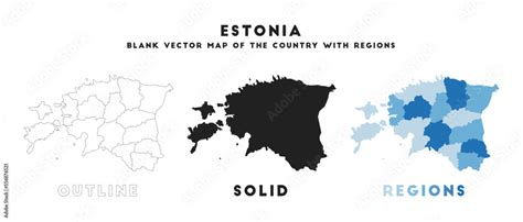 Estonia map. Borders of Estonia for your infographic. Vector country ...