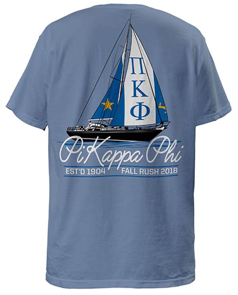 2730 Pi Kappa Phi Rush Shirt Sailboat | Greek Shirts