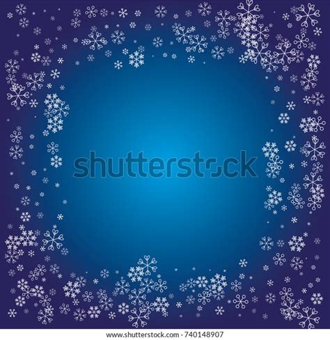 Rectangle Christmas Frame Border White Random Stock Vector (Royalty ...