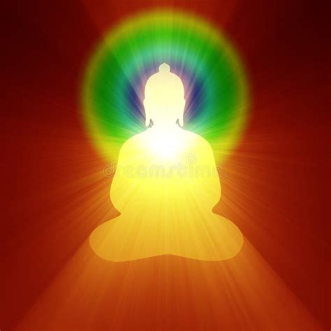 Buddha Meditation Inner Light Halo Stock Illustration - Illustration of flares, focus: 28620785