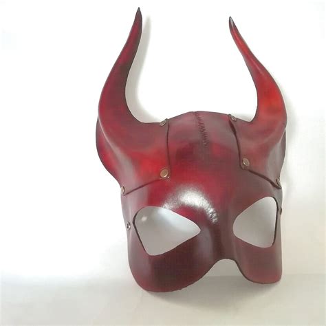 Bull Mask. Devil Mask. Leather Mask. Modeled Leather Mask - Etsy