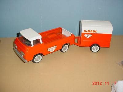 Vintage Nylint 1962 Ford Econoline U Haul Truck & Trailer Pressed Steel Toy Car -- Antique Price ...