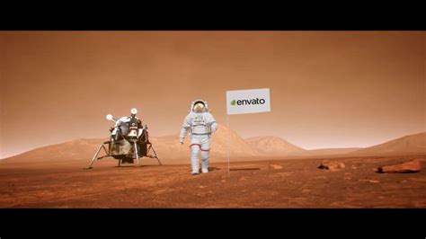 Astronaut with Flag on the Mars Planet Videohive 25961632 Download Fast After Effects