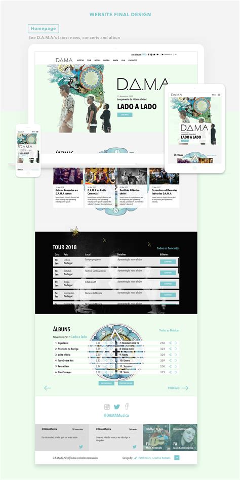 DAMA Band — Website on Behance