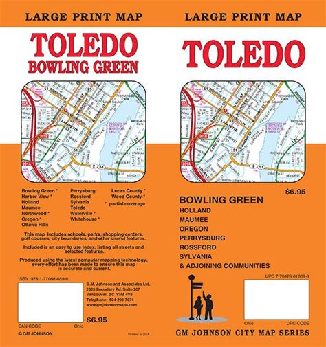 Toledo / Bowling Green, Ohio Street Map - GM Johnson Maps