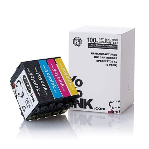 Epson 702XL Black and Color Ink Cartridge 5-Pack | YoyoInk