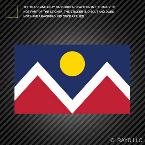 Denver Flag Sticker Die Cut Vinyl flag of denver city of county of co ...