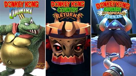 Donkey Kong Country Series - All Final Bosses - YouTube