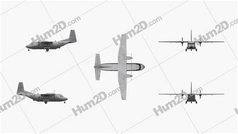 CASA C-212 Aviocar Blueprint in PNG - Download Aircraft Clip Art Images