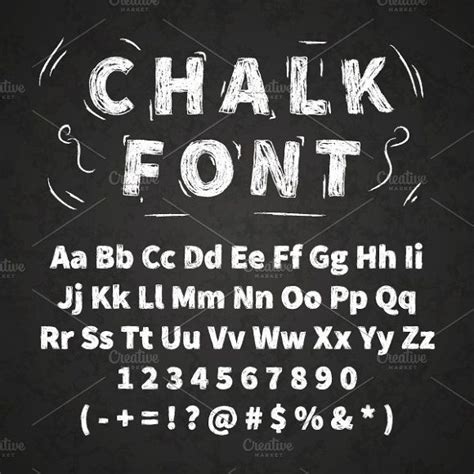 chalk font and numbers on a blackboard