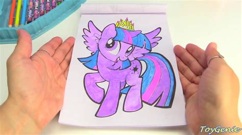 Painting My Little Pony Twilight Sparkle Art Set with Water Color Paints and Crayons - YouTube