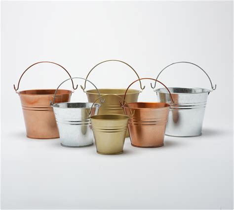 Painted Galvanised Metal Tin Buckets Pails Mini to Large | Craftmill