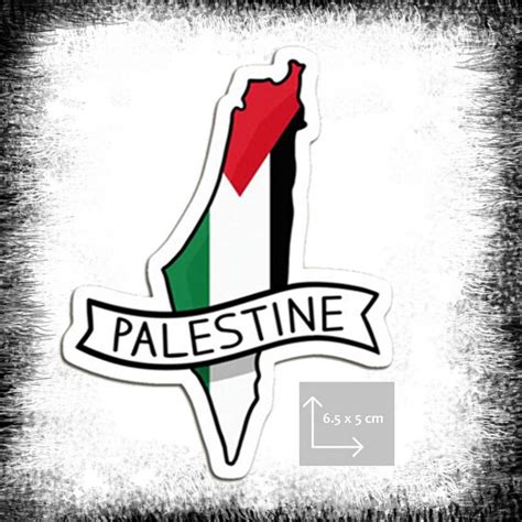 Palestine Flag Map Poster - SYR Flag