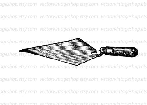 Trowel Vector Graphic Instant Download Clipart Masons Trowel | Etsy